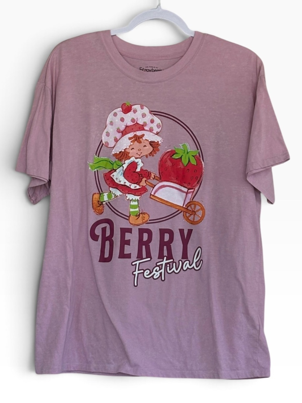 Vintage Strawberry Shortcake Berry Festival Graphic Tee Shirt Size L